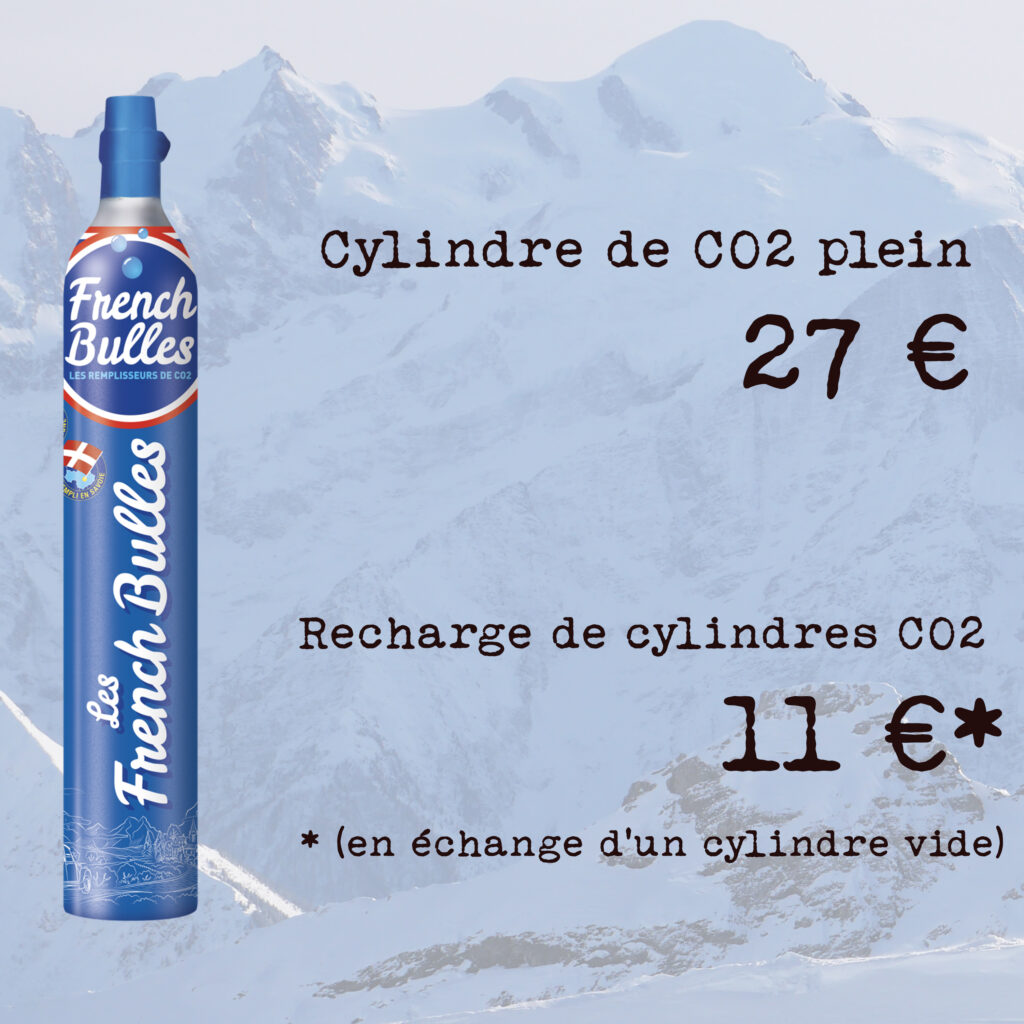 recharge co2 eau pétillante à vis soda bulles