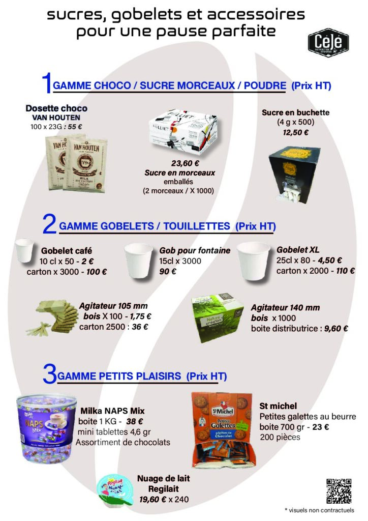 gobelet sucre touillette bois agitateur milka chocolat accompagnement galette st michel beurre dosette chocolat van houten surcre morceaux